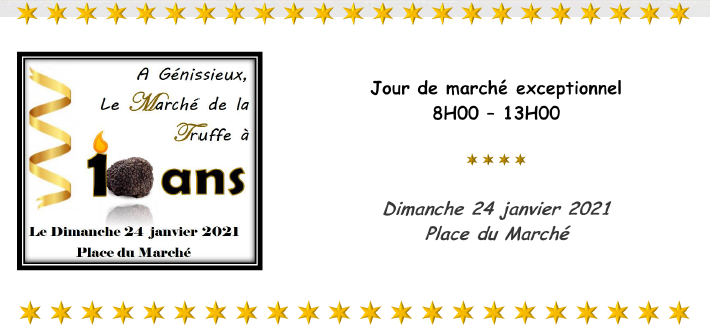JOUR DE MARCHE EXCEPTIONNEL