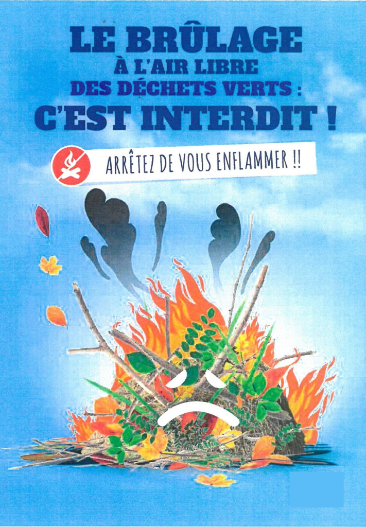 INFORMATION / RAPPEL BRÛLAGE DE VÉGÉTAUX