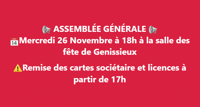 ASSEMBLÉE GÉNÉRALE BOULE JOYEUSE