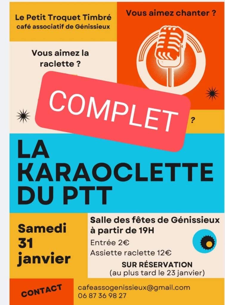 Karaoclette organisée par le PTT, C&rsquo;est complet!