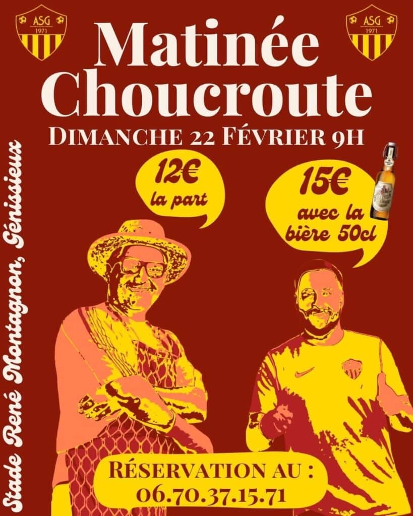 Matinée Choucroute organisée par ASG Foot