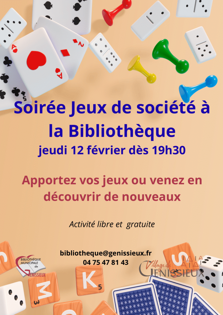 Soirée jeux de société à la Bibliothèque