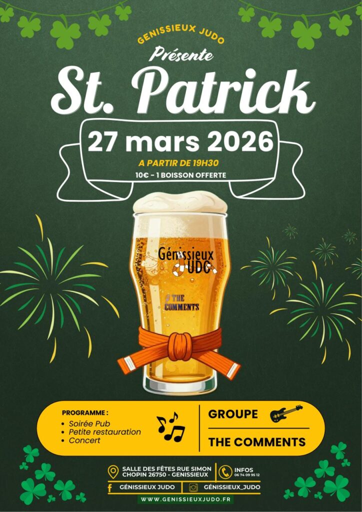 Soirée de la Saint-Patrick organisée par Génissieux Judo